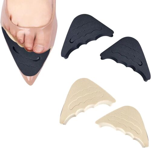 2 Paires Coussinets Pour Chaussures Rembourrage De Chaussure Faire De Grandes Chaussures Fit (Noir&beige)