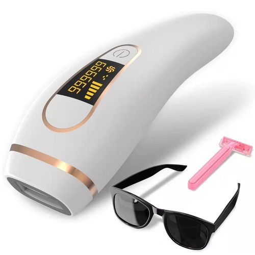 Épilateur Laser Ipl À Lumière Pulsée (999 900 Flashs), 9 Niveaux D'énergie Et 3 Fonctions (Hr/Sc/Ra) Pour Femmes Et Hommes, Visage, Corps, Maillot, Aisselles