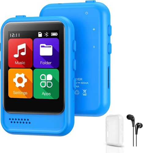 acdsgd-Lecteur MP3 Bluetooth, audio portable sport, haut-parleur intégré, radio FM, enregistrement vocal, réveil, chronomètre, musique numérique USB-C, écran