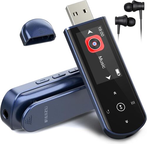 acdsgd-64Go Lecteur MP3 USB Portable avec Bluetooth 5.3, Clip pour Le Sport et la Course à Pied, Radio FM, enregistreur Vocal, Transfert de fichiers Mobiles et Lecture Audio aléatoire numérique