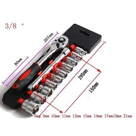 3/8" Cr-V Prise Universelle Couple une Clé à Cliquet de Kit pour le Cycle de Véhicules