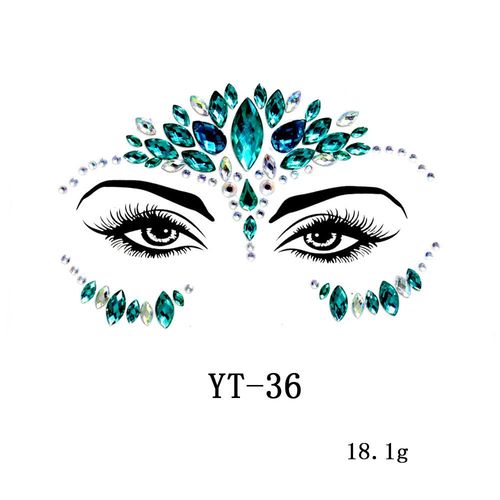 Face Gemmes: Strass Autocollant Strass Visage Tatouage Temporaire, Strass Sirène Face À Bijoux Tatouage, Cristal Pierres Précieuses Larmes Corps Autocollants 