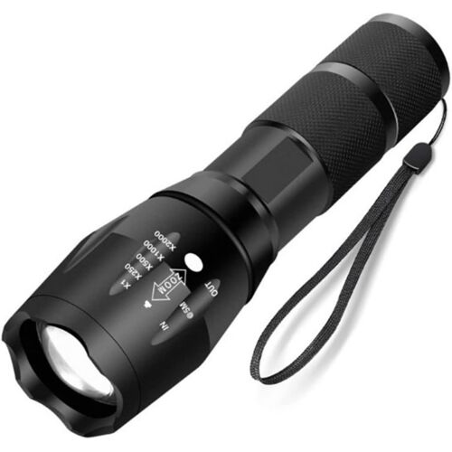 Kalanka-T6 Xml Led Lampe De Poche Tactique Super Lumineuse - Zoom Et Mise Au Point Réglable, Mini Étanche, Fonction De Sécurité Stroboscopique Sos