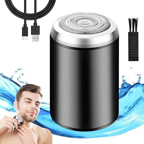 Kjakl-Mini Rasoir Électrique Homme, Portable De Voyage Sopami, Rasoir Étanche Rechargeable Par Usb, Rasoir Lavable Sur Peau Humide Et Sèche, Tondeuse À Barbe Électrique Pour Voiture, Voyage (C)