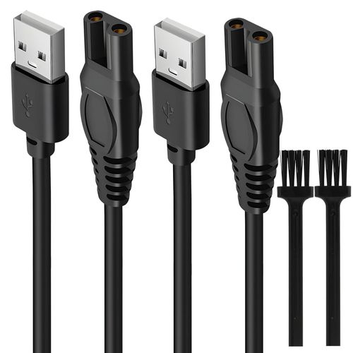 KAKYL-Chargeur One Blade Philipp,2 Usb Cable Chargeur Pour Tondeuse Rasoir Philip Oneblade Qp2734,Qp2724,Qp2824,Qp2834,Qp4631,S3243,Mg5910 360 Series 2400 Qp1424 X3001 Mg5910 Mg7910 Mg7930 Mg9510