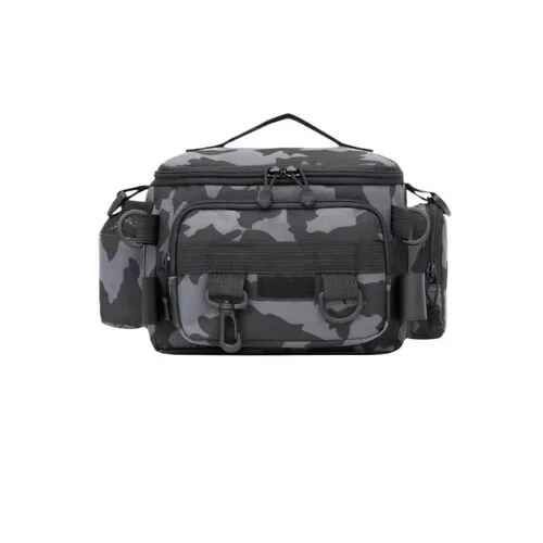 Matériel De Pêche,Sac À Bandoulière,Sac De Rangement,Support De Canne À Pêche Portable,Sac De Sport De Plein Air,Pêche Volante-Gris Bleu