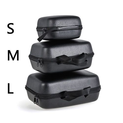 Sac De Moulinet De Pêche À Coque Rigide En Cuir Pu,Housse De Sac En Cuir Pour Roue De Baitcasting Rotative,Étui De Rangement Antichoc Pour Matériel De Pêche-S M And L