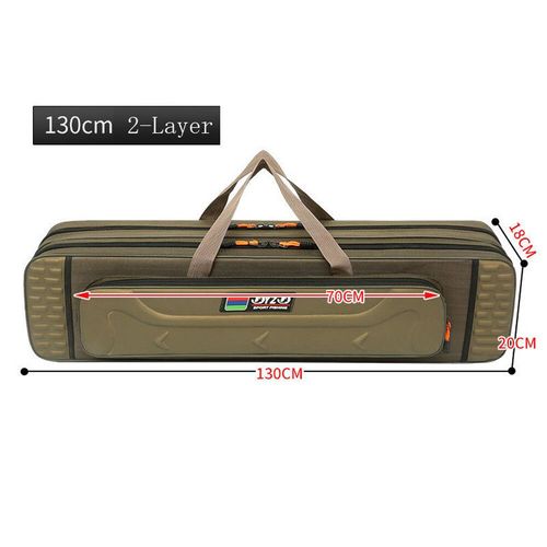 Sac De Rangement En Toile Non Pliable Pour Équipement De Pêche Gt,Sac De Moulinet De Grande Capacité Pour Outil De Pêche,0.8-1.3m De Long,Le Plus Récent-2 Layer 130cm Thick