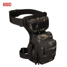 Sac de jambe de pêche pour hommes,sac de taille,sacs de cuisses,pochette de ceinture utilitaire,randonnée en plein air,poche de hanche,cyclisme,moto,sac de Sport-600D Noir CP