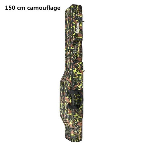Sac De Pêche En Mer À Grand Ventre,Sac De Canne À Pêche À Double Épaule,Trousse À Outils De Rangement Extérieur,1.3m,1.5m,2 Couches Tr/Min-Camouflage150cm2