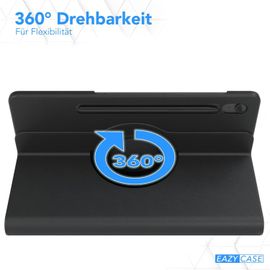 Étui Pour Tablette Galaxy Tab S10 Fe Housse De Protection Smart Cover Support Rotatif Pochette Pliante 360° Pivotante Avec Fonction Stand Cuir Synthétique Noir[Coq9125997]