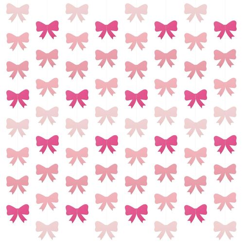 CHECARZHN--NO1-8Pcs Bannières Suspendues Avec Noud Rose, Guirlande De Noud Rose En Papier Décorations De Fête Avec Noud Rose 2 Styles Décorations D'Anniversaire Avec Noud Décorations De Noud
