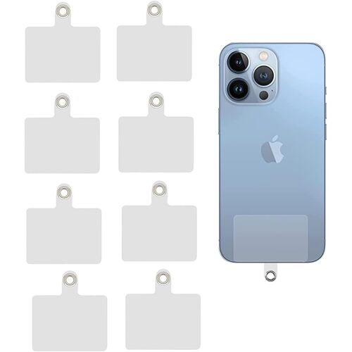 Patch Pour Cordon De Téléphone Portable,8 Pcs Languettes De Fixation Universelles En Pvc Unités D'ancrage De Sangle De Cou Transparentes Patch Pour Lanière Téléphone Plaquettes De Téléphone Portable