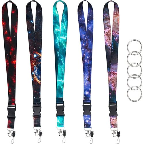 Lanière Cordon Tour De Cou Laniere Tour De Cou Avec 5 Détachable Porte-Cléscordon Tour De Cou Badge, Cordon Telephone Portable Pour Telephone Portable Usb Flash Drives, Carte D'Identité Bure[M1611]