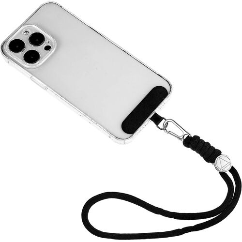 Universal Cell Phone Chain, Adjustable Cell Phone Wristband, Heavy Duty Phone Wristband, Anti-Lost Cell Phone Strap With Ultra Thin Patch, Black