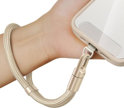 KAL-Dragonne Réglable Avec Dragonne Pour Téléphone Portable, Sangle De Poignet Souple En Paracorde Courte Pour La Plupart Des Smartphones, Blanc, Xl