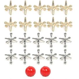 2 Ensembles De Cochonnets Et De Balle En Métal Rétro Avec 2 Balles Rebondissantes Jeu Classique De Valets Pour Jeu De Faveur De Fête