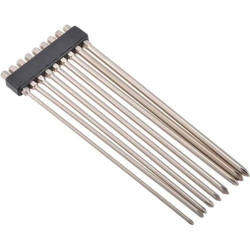 CHECARZHN--NO1-Lot De 9 Embouts De Tournevis Cruciformes, 1/4"" Tige Hexagonale S2 Acier Longue Tête De Tournevis Cruciforme Hexagonale Pour Trous De Vis Profonds - Longueur 200Mm