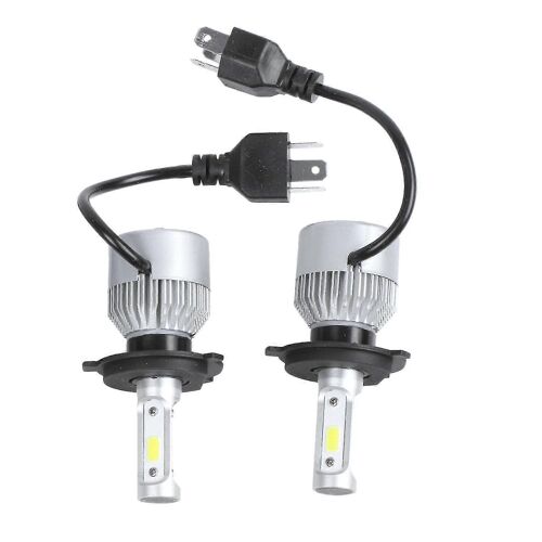 2 X S2 H4 72w 8000lm Led Phare Voiture Hi/Lo Beam Auto Ampoules 6000k Blanc