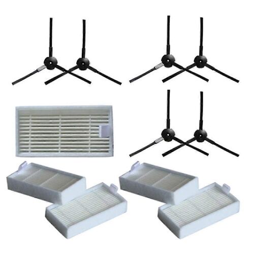 Brosse latérale 6X + filtre 5X pour Lidl SilverCrest SSR 3000 A1 Robot aspirateur Accessoires Aspirateur