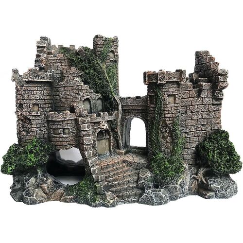 Décoration D'aquarium En Résine - Cachette De Poisson De Château - Détails Réalistes - Accessoire D'aquarium