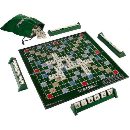 Scrabble Grand Folding Edition Avec Plateau De Jeu En Bois Rotatif