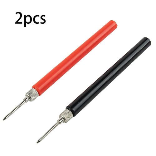 2PCS Multimètre Ressort Test Sonde Pointe Isolé Crochet de Test Fil Connecteur Aiguilles de Test Électrique Sonde de Test Cordons de Test 128mm