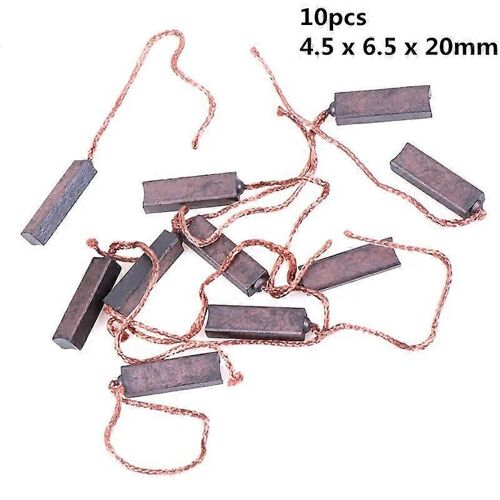 10Pcs Nouveau Charbon Balais Fil Fils Conducteurs Générateur Moteur Électrique Générique Remplacement Brosse 45 x 65 x 20mm