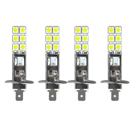 4pcs H1 6000k Super Blanc 80w Led Ampoules De Phare Kit Brouillard De Conduite Lumière