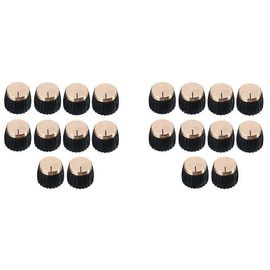 10pcs Guitare Ampli Boutons Push-On Noir + Or Capuchon Pour Amplificateur Marshall