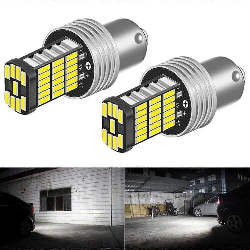 2 Pcs Voiture Led Lumière De Recul P21w 1156 Ba15s Ampoules Led 4014 Led Dc12v Voiture Clignotant Feu Stop Feu Blanc Voiture Accessoires