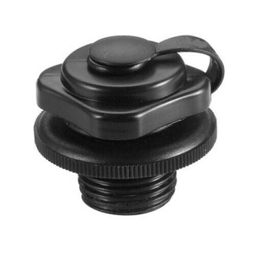 Valve De Gonflage À Vis De Remplacement De Capuchon D'air Unidirectionnel En Plastique Noir 22mm Pour Bateaux Gonflables Kayaks Bain À Remous