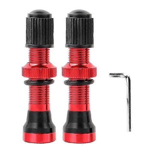 2pcs Vélo Schrader A/V Valves 40mm Cnc Usiné Mamelon Anodisé Pour Vtt Vélo De Route Jantes Tubeless