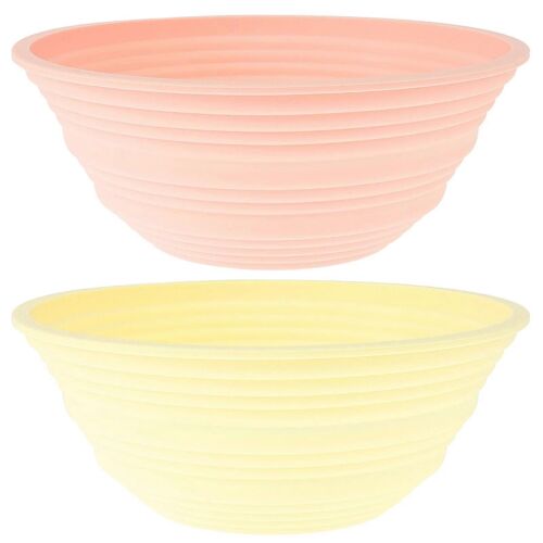 2 Pièces Panier De Fermentation Du Pain Bol Rond En Silicone Récipient De Fermentation De Pâte À Pain Pliable Outils De Cuisson Réutilisables