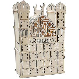 Calendrier Du Ramadan,Calendrier Réutilisable En Bois Avec 30 Tiroirs,Décoration De L'aïd Moubarak,Calenda Du Ramadan