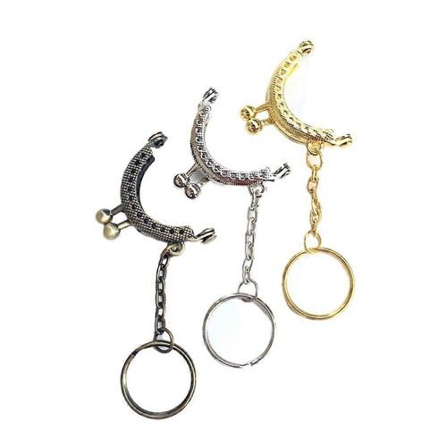 Nouveau porte-monnaie 4cm cadre en métal sac à main changer cadre avec porte-clés arche cadre kiss fermoir serrure bricolage artisanat portefeuille accessoires