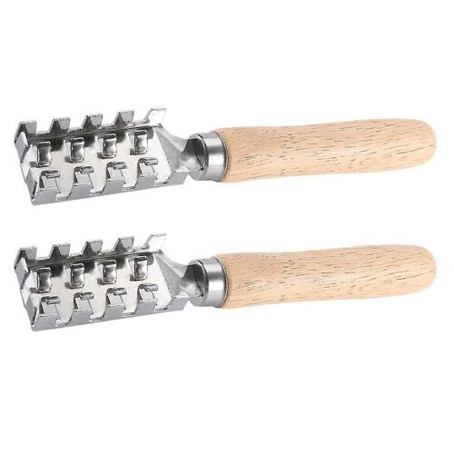 2 Pcs Japonais Poisson Écaille Planer Outils À Main Détartreur Nettoyeur Le Bois Grattage Gadget Grattoir Cuisine