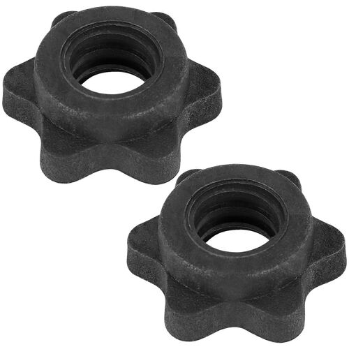 1 Paires D'haltères Hexagonales Écrou Haltère Tige Écrou Spinlock Colliers Pour Barres D'haltères Bars Entraînement Sports