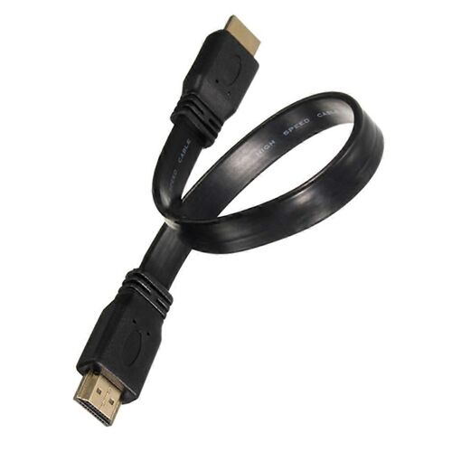 Short Hdmi Mâle À Mâle Prise Câble Plat Full Hd Pour Audio Vidéo Hdtv Tv Ps3