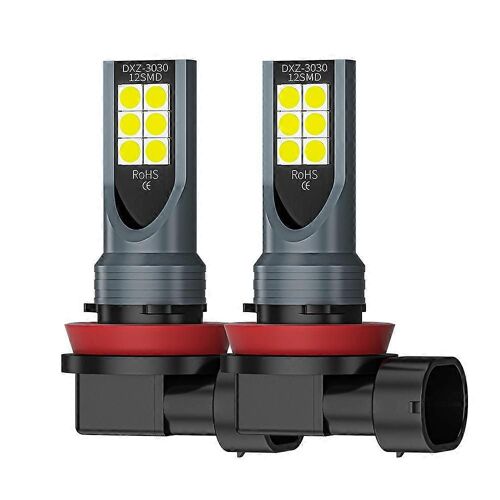 2pcs H8 H11 Ampoule Led H16 Jp 9005 Hb3 9006 Hb4 Lampe Led Super Bright Voiture Brouillard Phares Jour Conduite Lumière 12v 6000k Blanc