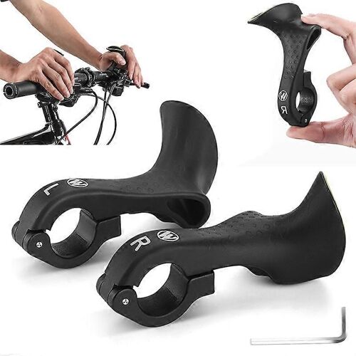 Vélo Guidon Vice Poignée Vélo De Montagne Vache Corne Poignée Lumineux Nylon Vtt Vélo De Route Poignée Étau Accessoires Vélo