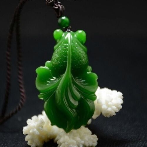 Personnalité De La Mode Auspicieuse Exquise Carpe Verte Collier Accessoires Collier Pour Femmes