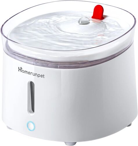 Fontaine A Eau Chat Avec Bac En Porcelaine Et Pompe Sans Fil Autonettoyante, Ultra Silencieuse Fontaine À Eau Pour Chats Et Chiens, Facile À Nettoyer Et À Assembler,Led Intelligente, 2l