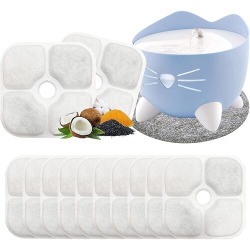 Pixi Filtre Pour Fontaine À Eau Chat - 13 Filtres Compatibles Avec Catit Pixi 43717 - Système De Filtration À Trois Couches Pour Fontaine À Eau Pour Animaux De Compagnie De 2,5 L