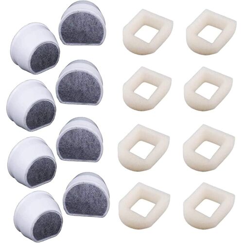 Préfiltres En Mousse Et Filtre À Carbone Compatible Avec Petsafe Drinkwell Fountain Inox 360 Avalon Pagoda Seascape Et Sedona Fontaines, Filtre Pour Fontaine À Eau Chat Chien Par (Lot De 16)