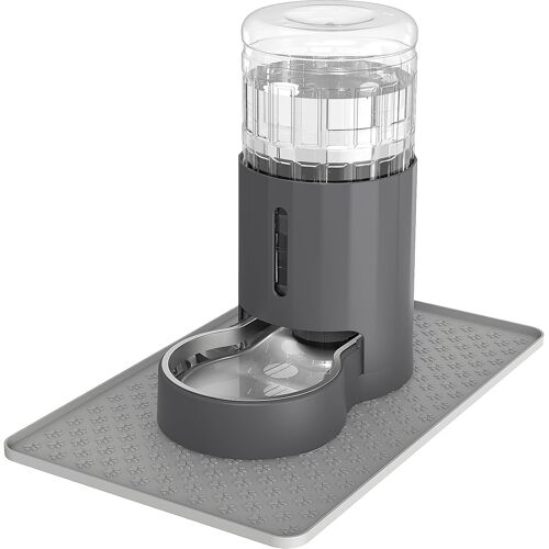 Distributeur D'eau Pour Chat Avec Set De Table Et Bol En Acier Inoxydable, Distributeur Automatique D'eau Par Gravité Pour Chats Ou Chiens De Petite Et Moyenne Taille, Grande Capacité, Facile