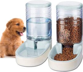 Distributeur Automatique Nourriture Et Eau Pour Chat/chien – 800g Croquettes, 1500ml Eau, Réservoir Visible, Facile à Nettoyer