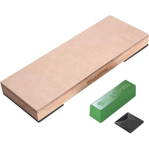 204n Kit De Courroie En Cuir Avec Composé De 53g Polissage Et Guide D'angle De Pour Aiguiser, Bloc De Couteaux 20cm X L 7,5cm, Couteaux D'affûtage, Rasoir À Main Levée Et Ciseaux À Bois
