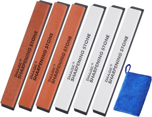 Lot De 6 Pierres À Aiguiser Pour Aiguiser Les Couteaux De Cuisine-Grain : # 180# 400# 800# 1500# 2000# 3000