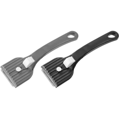 60144 Racloir Pour Plaque Vitrocéramique,Racloir Plancha,Grattoir,Racloir,Plastique,Nickel,Gris,Noir,16 Cm